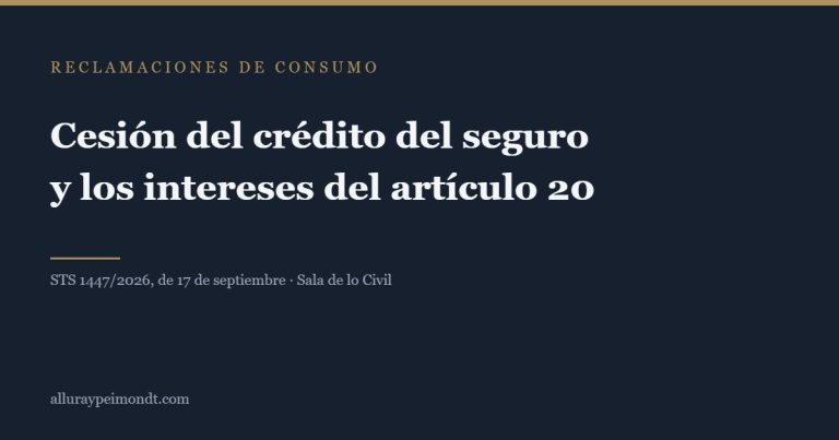 Póliza de seguro y documento de cesión de crédito